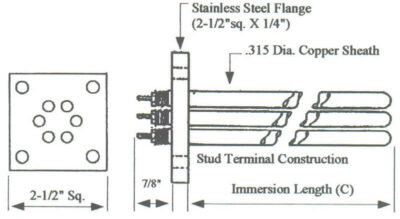 Hubbell 20kw 240v Replacement Element