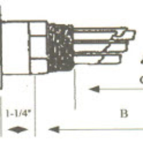 DA-12053 Alloy Sheath Immersion Element 12kw 480v 3ph with 2″ N.P.T. Brass Screw Plug – Silver Brazed