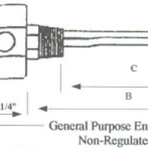 1″ NPT Copper Sheath 1.5kw 240v w/Brass Screw Plug Immersion Heater