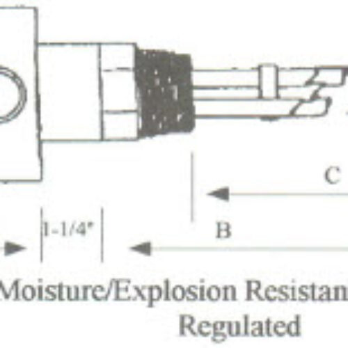 EAQ2-3041-WXP Alloy Sheath Immersion Element 3kw 240v 1-1/4″ w/ Brass Plug-Silver Brazed