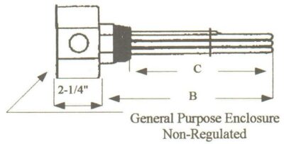 CC-3043 Copper Sheath Immersion Element 3kw 240v 3ph 2 1/2" N.P.T. Brass Screw Plug - Silver Brazed