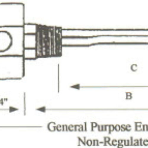 SO-541 1″ NPT Steel Sheath .5kw 240v w/ Steel Screw Plug Immersion Heater