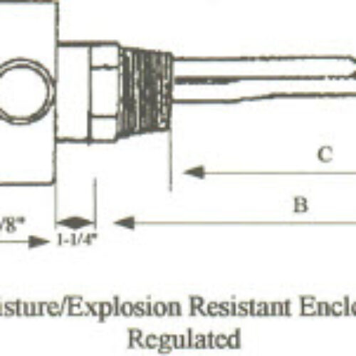 ESO-211WXP 1″ NPT Steel Sheath .25kw 120v w/ Steel Screw Plug Immersion Heater