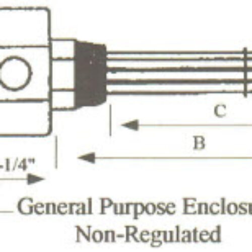 S-3041 Steel Sheath Immersion Element 3kw 240v 1ph with 2″ N.P.T. Steel Screw Plug – Silver Brazed