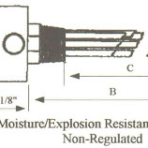 S2-3041WXP Steel Sheath Immersion Element 3kw 240v 1ph with 2″ N.P.T. Steel Screw Plug – Silver Brazed