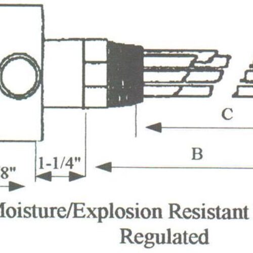 ESS-10053WXP Steel Sheath Immersion Element 10kw 480v 3ph with 2 1/2″ N.P.T. Brass Screw Plug – Silver Brazed