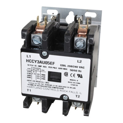 Contactor 2 Pole 208/240V 50A/65A Hartland Controls