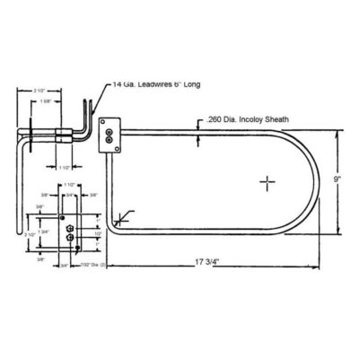 Duke Element 212943 750w 120v Dome 2403 16-1/2" x 8-1/2" - Image 2