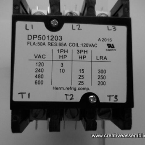SUPCO Contactor 50A 3 Pole 120V coil 65A Res.