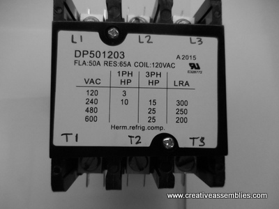 SUPCO Contactor 50A 3 Pole 120V coil 65A Res.