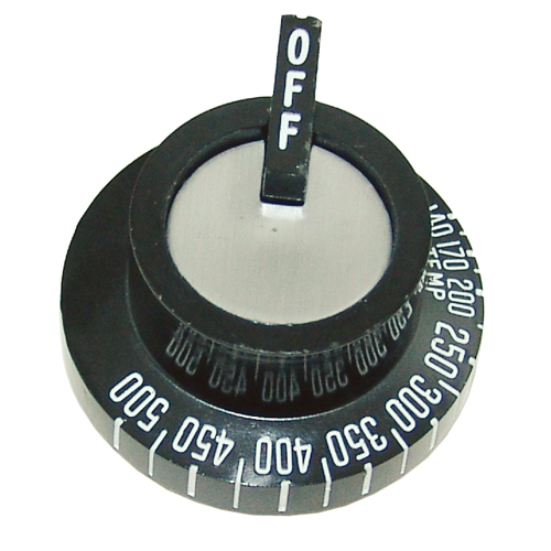BJ Thermostat Knob  OFF-140-500 Black