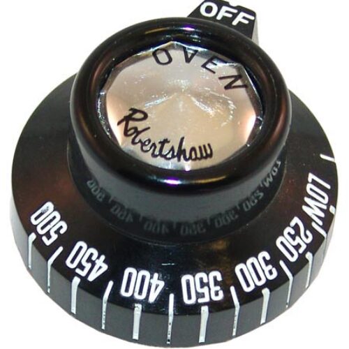 BJ Thermostat Knob OFF-LOW-500 Black
