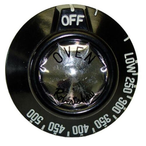 BJ Thermostat Knob OFF-LO-250-500 Black