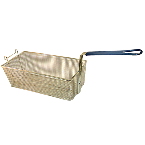 Keating 004689 Fryer Basket, Twin w/Plastic Coated Handle