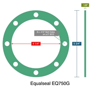 5 3/4" Square Flange Gasket - EQ 750G NBR - 1/8" Thick (QTY 7)